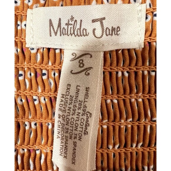 Matilda Jane Cotton Blend Dress Fall Spinning With Joy Knot Tulle Size 8 - Picture 5 of 6